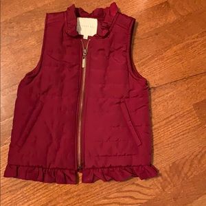 Burgundy vest girls size 4-5